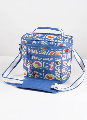 Farm Etc - Mini Cooler Farofa Tipográfico Azul - FARM ETC