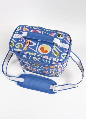 Farm Etc - Mini Cooler Farofa Tipográfico Azul - FARM ETC