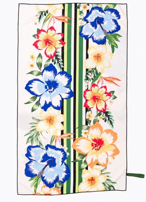 Farm Etc - Toalha Tchibum Floral Tropical Bege - FARM ETC
