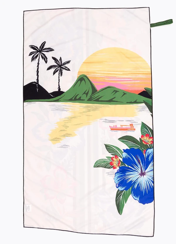 Farm Etc - Toalha Tchibum Floral Tropical Bege 3