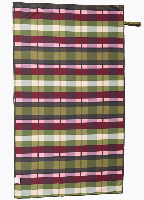 Farm Etc - Toalha Tchibum Painted Flowers Xadrez Verde 3