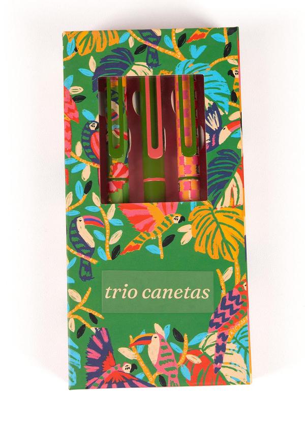 Farm - Trio Canetas Boque dos Pássaros Verde