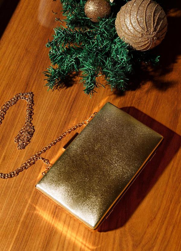 Principessa - Bolsa Clutch Pequena Croácia Dourada