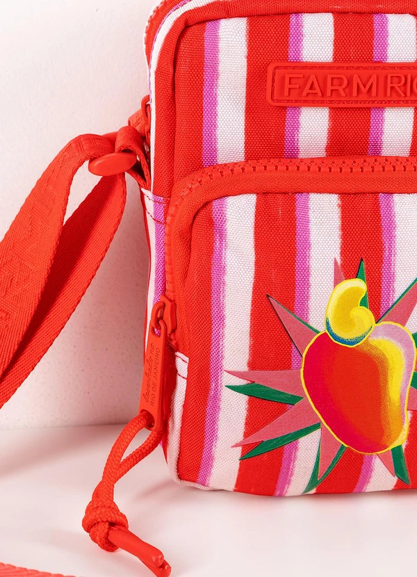 Farm Etc - Bolsa da Gema Silk Caju Listrado Rosa 3