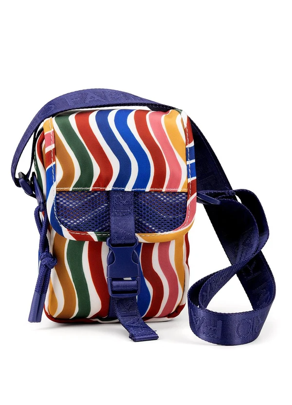 Farm Etc - Bolsa Fervo Dança de Listras Azul