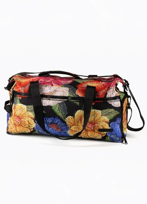 Farm Etc - Bolsa Findi Floral Paraíso Preto - FARM ETC