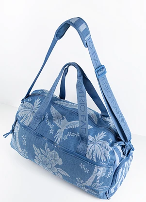 Farm Etc - Bolsa Findi Lenço Tropical Azul - FARM ETC