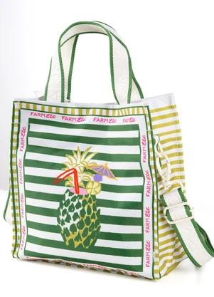 Farm Etc - Bolsa Mimo Lenço Comida de Praia Bege - FARM ETC