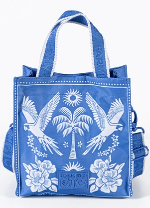 Farm Etc - Bolsa Mimo Lenço Tropical Azul - FARM ETC
