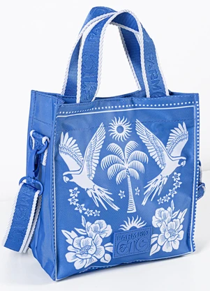 Farm Etc - Bolsa Mimo Lenço Tropical Azul - FARM ETC