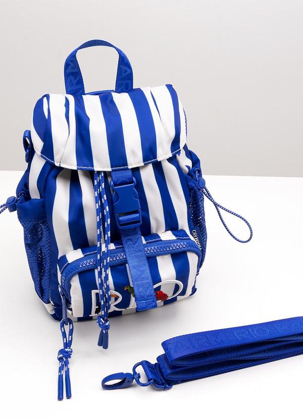 Farm Etc - Bolsa Pipoquinha Listras Azul