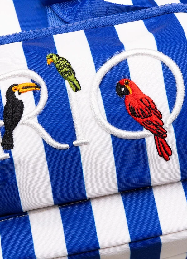 Farm Etc - Bolsa Pipoquinha Listras Azul 4