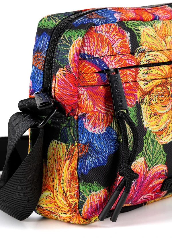 Farm Etc - Bolsa Ziriguidum Floral Paraíso Preto 3