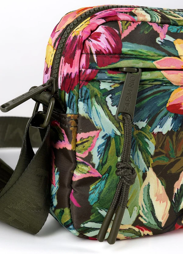 Farm Etc - Bolsa Ziriguidum Painted Flowers Verde 3