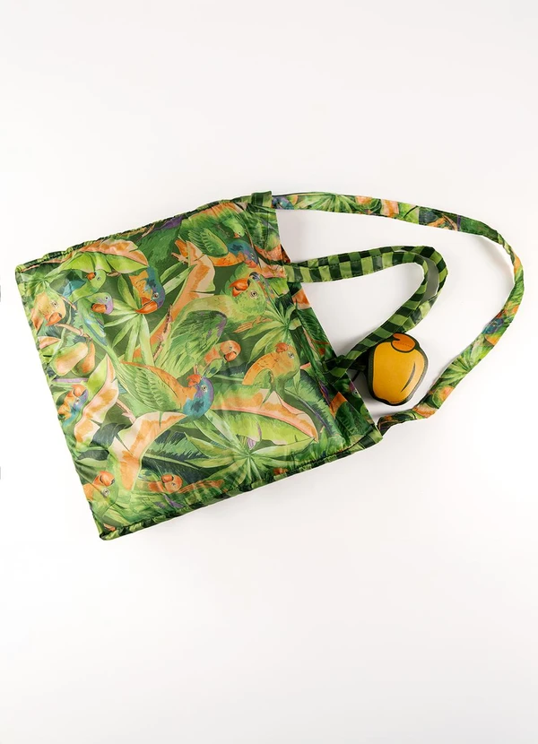 Farm Etc - Bolsinha Me Leva Floresta Passarinho Verde