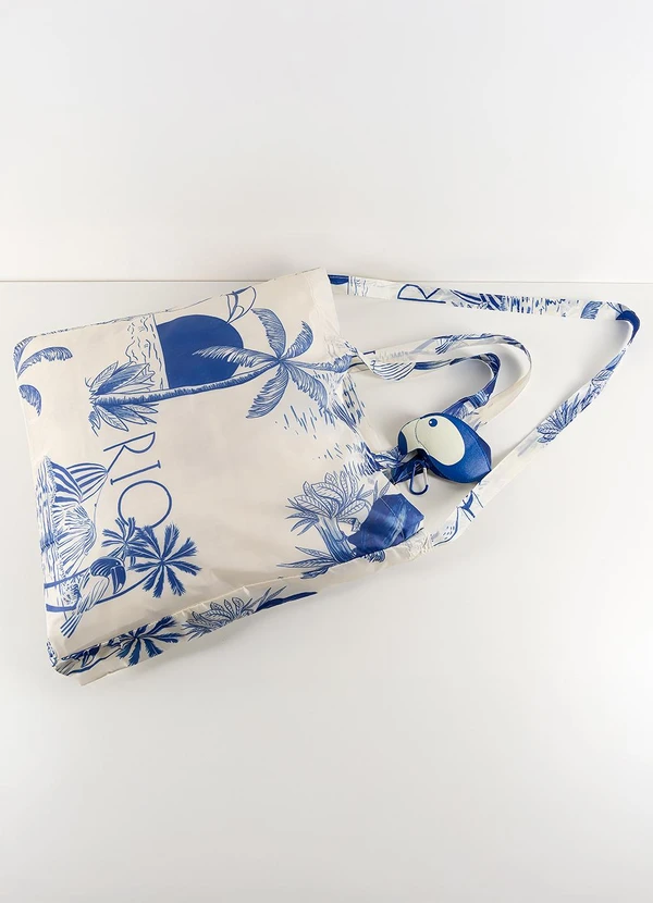 Farm Etc - Bolsinha Me Leva Rio Tucano Navy Off White