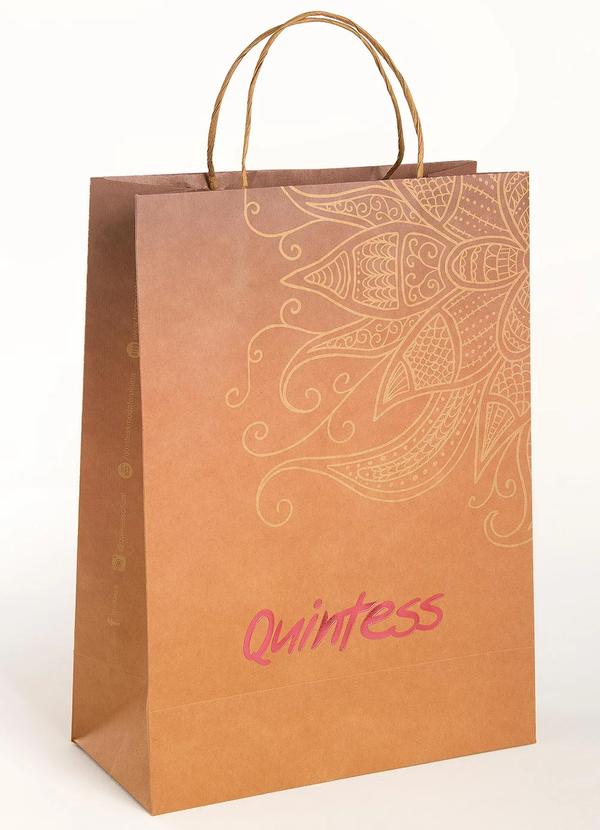 Quintess - Sacola de Presente Quintess Parda - 26x35x12cm 2