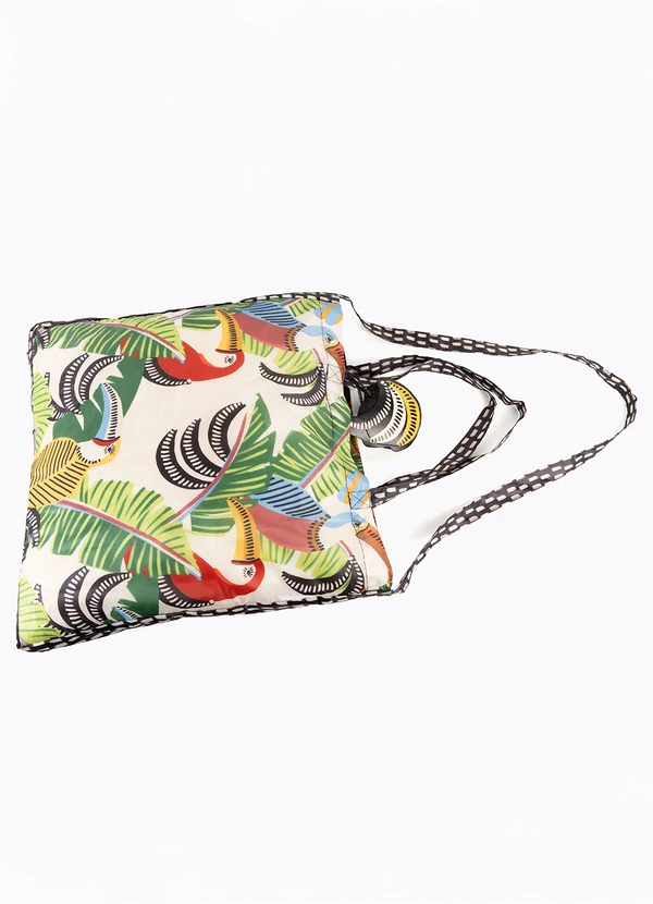 Farm Etc - Sacolinha Me Leva Tucanos e Folhagens Preto 3