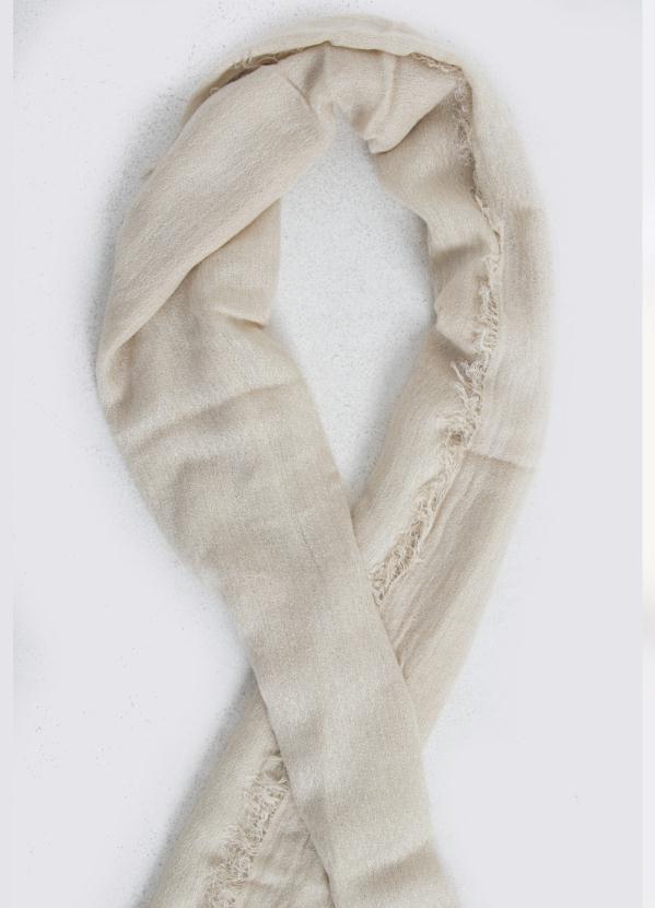 Quintess - Cachecol Bege com Franjas 4