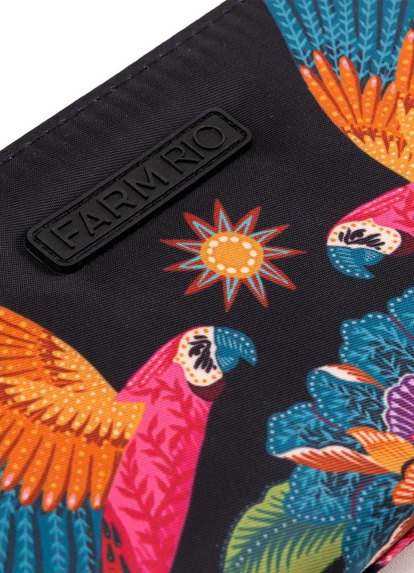 Farm Etc - Carteira Astral Samba das Araras Preto 5