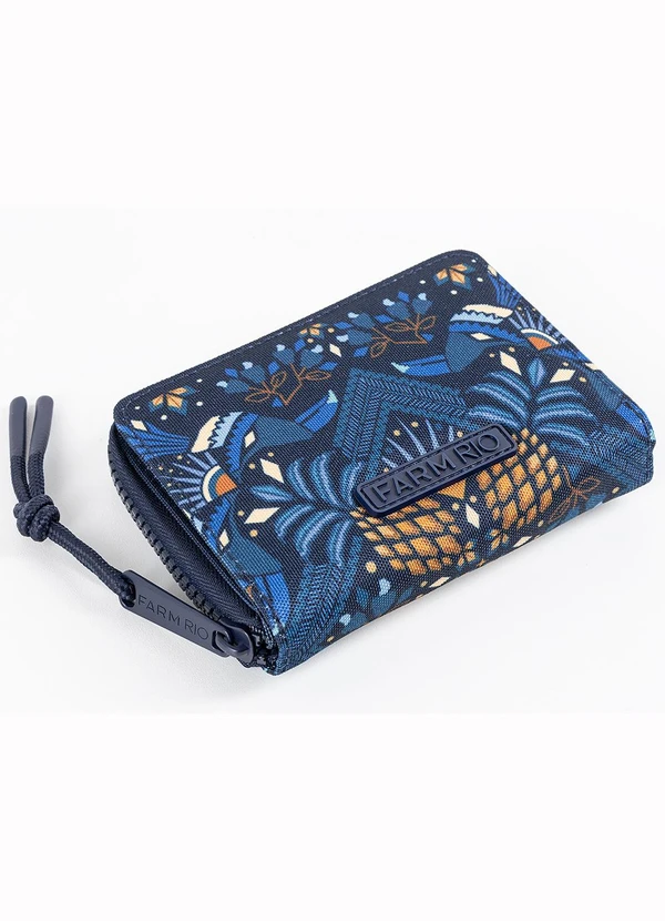 Farm Etc - Carteira Ziriguidum Lenço Magia Tropical Azul