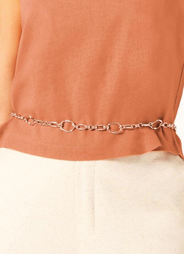 Principessa - Cinto Corrente em Metal Lariele Dourado