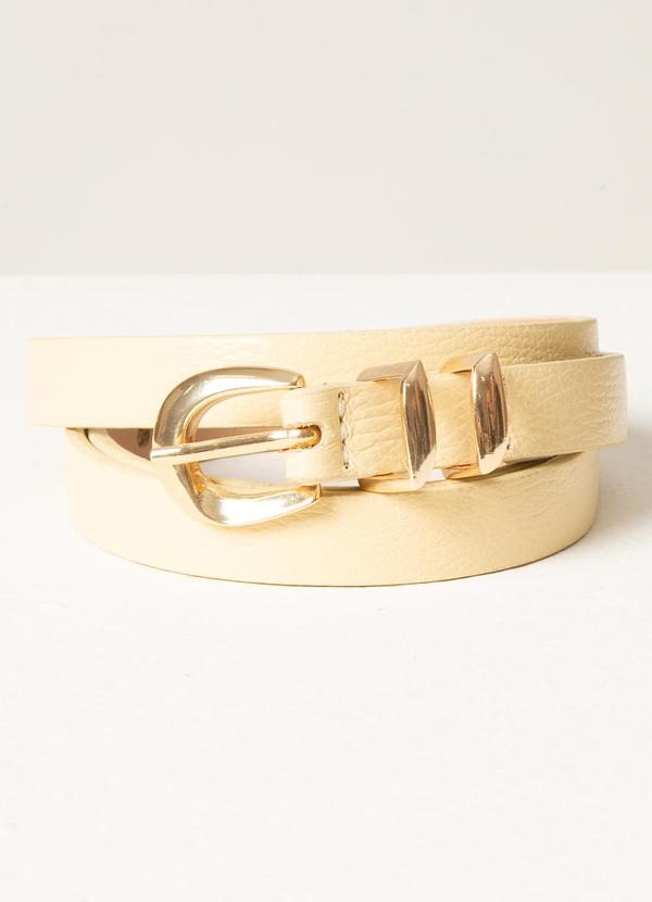 Principessa - Cinto em Couro Noemi Amarelo Manteiga