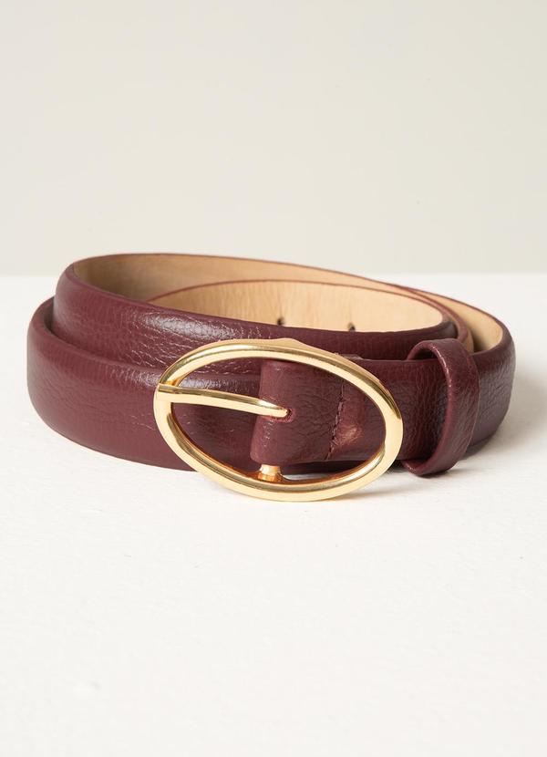 Principessa - Cinto em Couro Romana Bordô