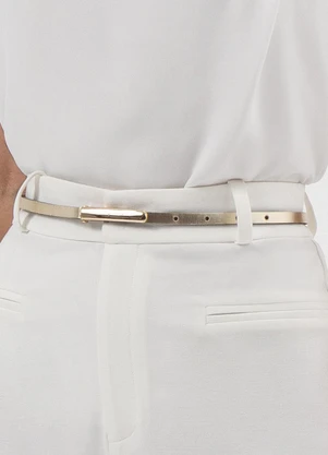 Principessa - Cinto Estreito com Fivela de Encaixe Dourado Nina - PRINCIPESSA