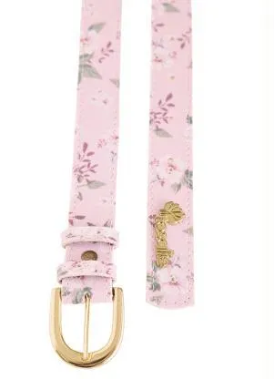 Rosalie - Cinto Floral Rosa com Fivela - ROSALIE