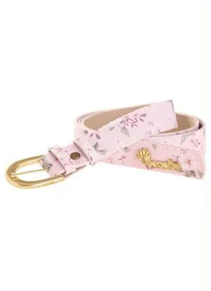 Rosalie - Cinto Floral Rosa com Fivela - ROSALIE