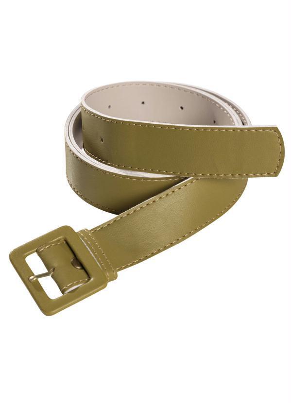 Cinto (Verde) Revestida com Fivela