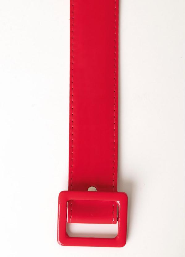 Outlet - Cinto Vermelho com Fivela Quadrada 2