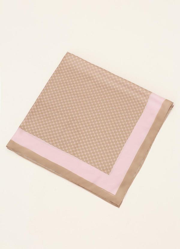 Principessa - Lenço Barrado Estampado Nude e Rosa Luiza 8