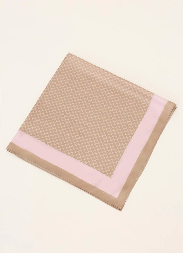 Principessa - Lenço Barrado Estampado Nude e Rosa Luiza 8