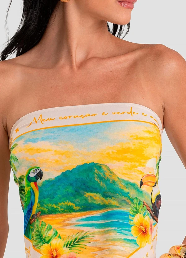 Rovitex - Lenço em Material Sintético Brasil Amarelo 4