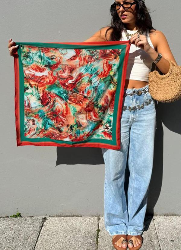 Choyee - Lenço Energy Print Laranja