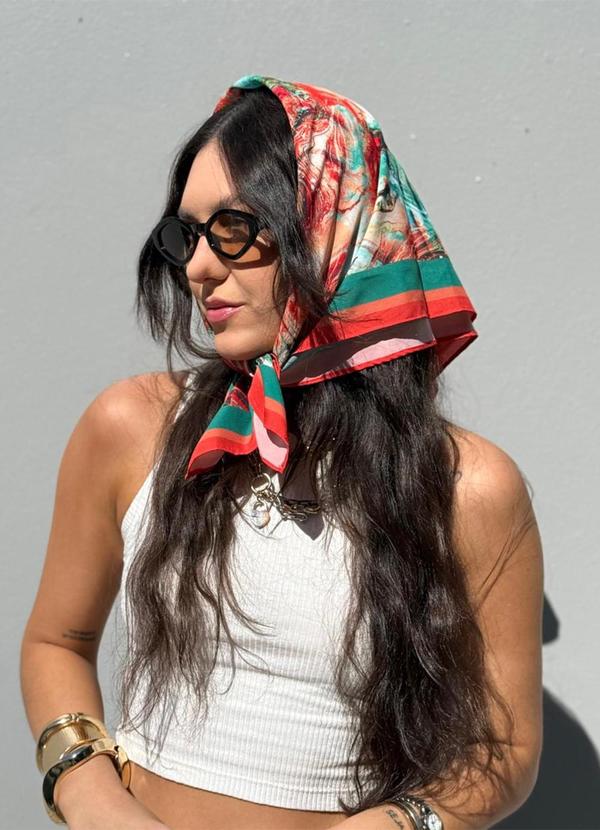 Choyee - Lenço Energy Print Laranja 3