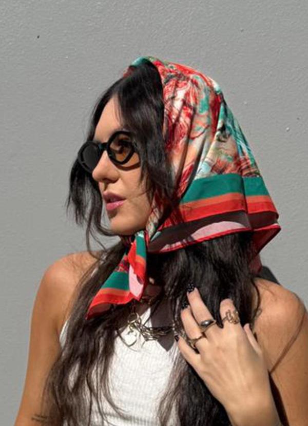 Choyee - Lenço Energy Print Laranja 6