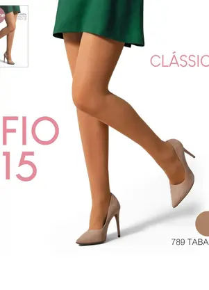 Rovitex - Meia Calça Clássica Fio 15 Selene Marrom - ROVITEX