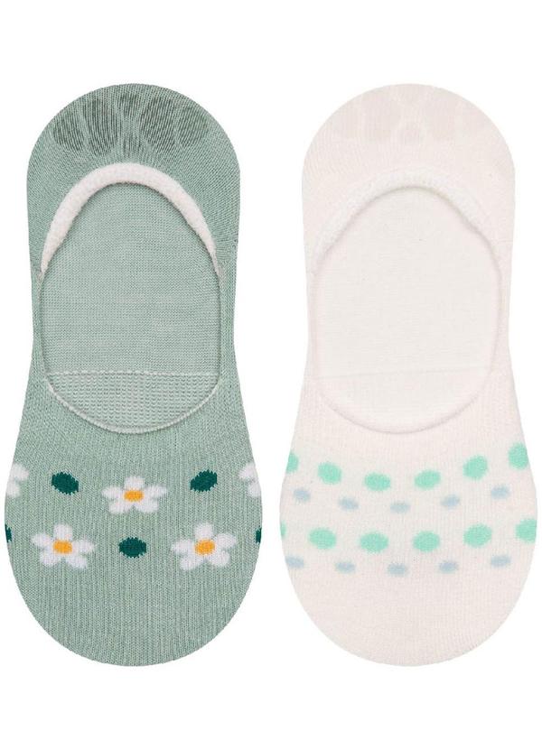 Rovitex - Kit 2 pares de Meias Invisiveis Verde