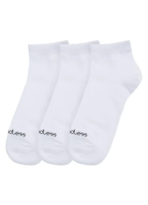 Endless - Kit 3 pares de Meias Cano Curto Branco - ENDLESS