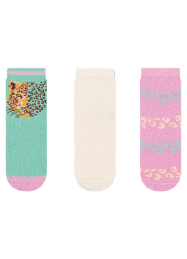 Rovitex - Kit 3 pares de Meias Femininas Rosa