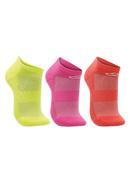Kit 3 pares de Meias Olympikus Neon Cano Invisvel