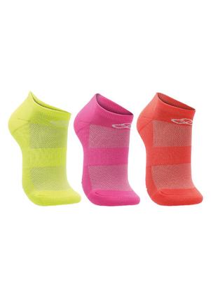Kit 3 pares de Meias Olympikus Neon Cano Invisvel