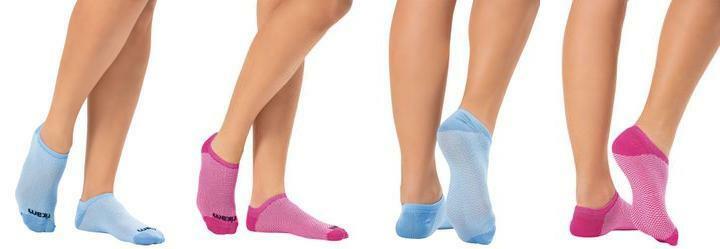 Kit com 2 Meias Azul e Rosa em Poliamida