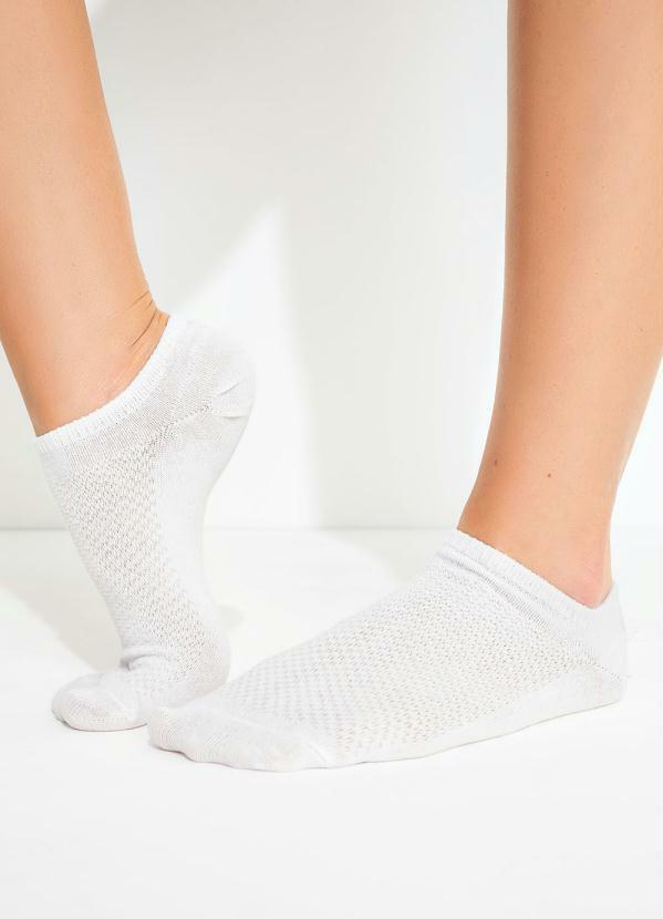 Alma Dolce - Kit com 3 pares de Meias Brancas