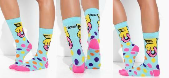 Meia Cano Alto Azul Claro