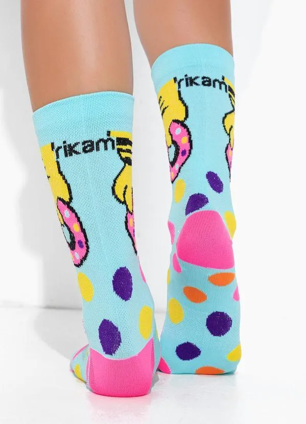 Alma Dolce - Meia Cano Alto Azul Claro 2