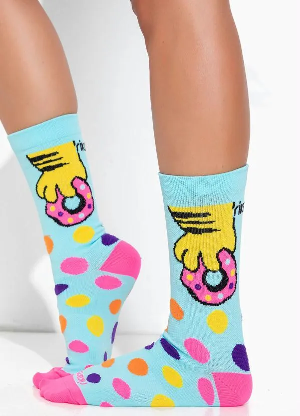 Alma Dolce - Meia Cano Alto Azul Claro 3